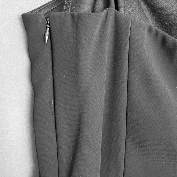 Flattering DressBarn Sz-12 ShimmeryBlackDress-ALL 4 Layers Hemmed w/Black Beads - Picture 4 of 16